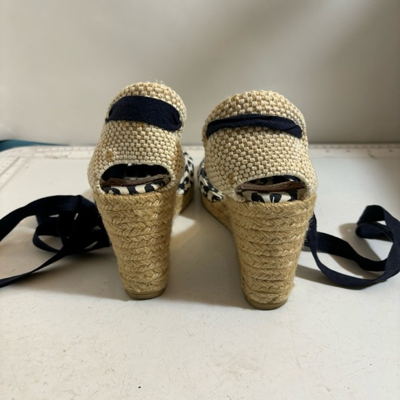 Tory Burch lobster lace up wedge sandal espadrilles in  size 38 - Picture 5 of 16